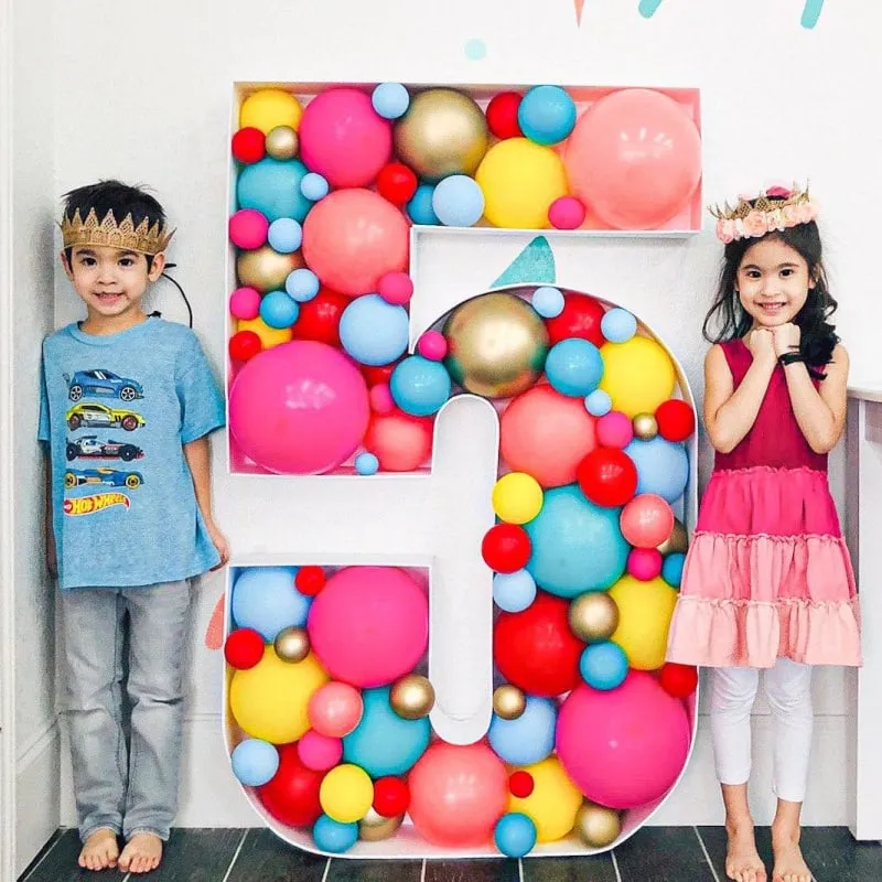 Mosaic balloon letters & numbers